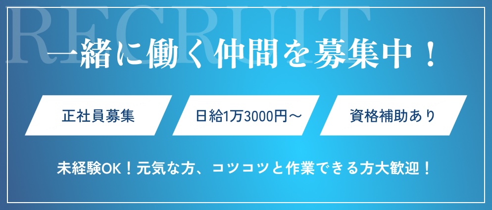 一緒に働く仲間を募集中！